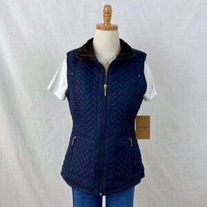 Weatherproof Navy Sherpa Lined Vest NWT